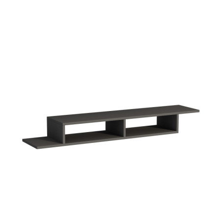 Meuble TV mural Meuble télévision Bois anthracite - L120 x H18,2 x P29,6 cm - Moderne