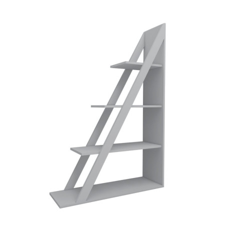 Bibliothèque Étagère Bois blanc - L100 x H150 x P29,5 cm - Fixation murale - Scandinave