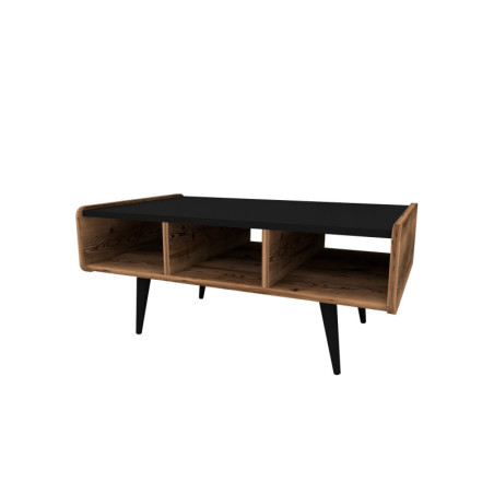 Table basse Table de salon Bois décor noyer clair - L90 x H40 x P56 cm - Moderne