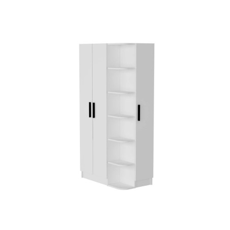 Armoire de rangement MDF blanc - L90 x H181,8 x P50 cm - Design moderne