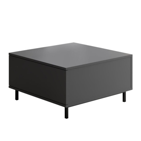 Table basse MDF anthracite - L75 x H40 x P75 cm - Design moderne
