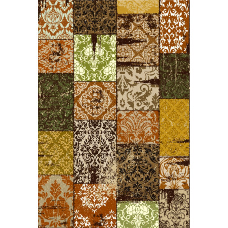 Tapis d'entrée Couloir Polyester multicolore - 80 x 300 cm - Antidérapant - Lavable en machine