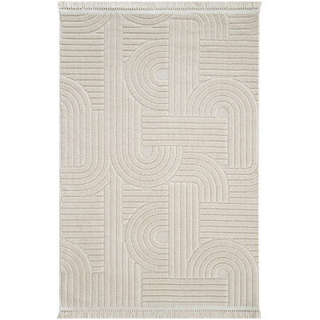 Tapis en chenille Beige - 100 x 350 cm - Poils 8 mm