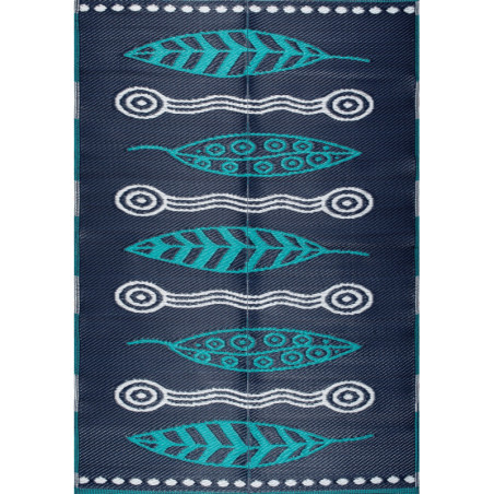 Tapis tissé vert - 90 x 180 cm - Poils 3 mm