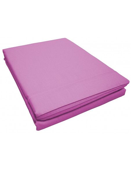 Drap plat 1 personne Lina point bourdon - 57 fils - 180 x 290 cm - Dragée