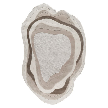 Tapis en polypropylène et polyester crème - 200 x 290 cm - Poils 7 mm - Semelle tissée - Toucher doux