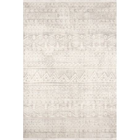 Tapis en polypropylène et polyester beige 80 x 150 cm, toucher doux, poils 9 mm