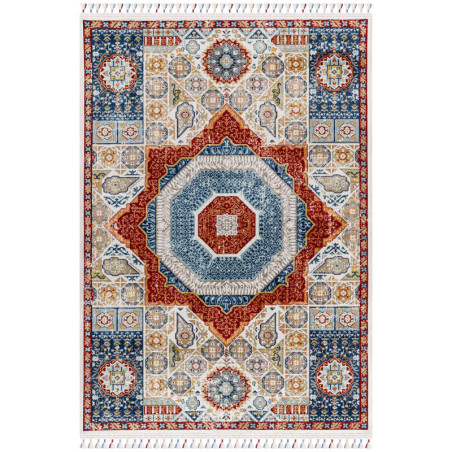 Tapis décoratif tissé en polyester multicolore 120 x 180 cm, poils 2 mm, 415 000 points/m²