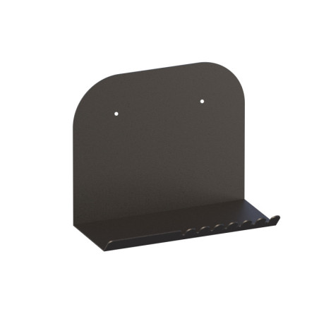 Étagère murale en métal noir 28 x 23 x 12 cm, style moderne