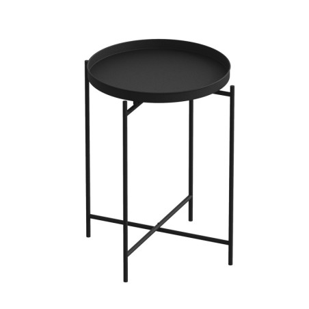 Table basse dappoint en métal noir 46 x 56 x 46 cm