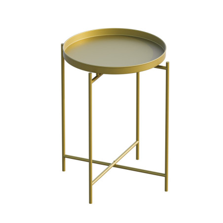 Table basse dappoint en métal doré 46 x 56 x 46 cm