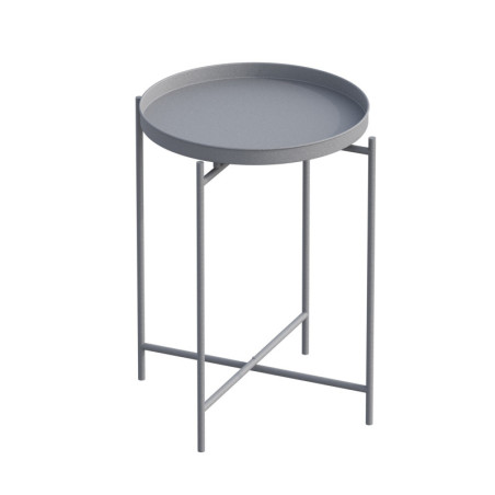 Table basse dappoint en métal gris 46 x 56 x 46 cm