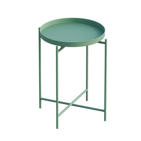 Table basse d'appoint en métal vert 46 x 56 x 46 cm