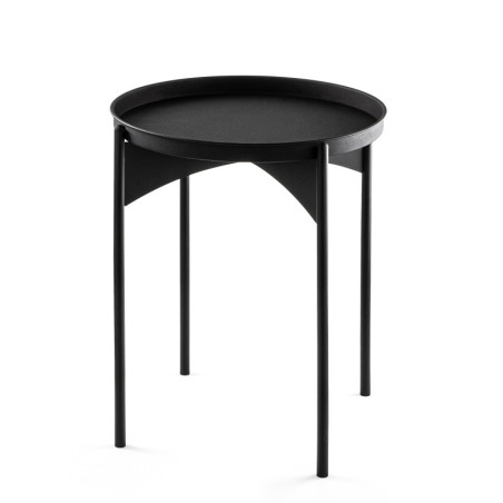 Table basse d'appoint en métal noir 44 x 57 x 44 cm