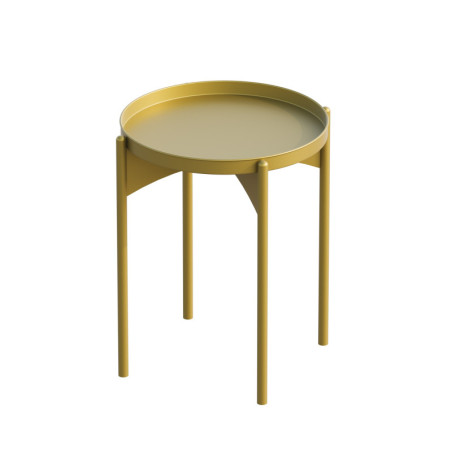 Table basse d'appoint en métal doré 44 x 57 x 44 cm