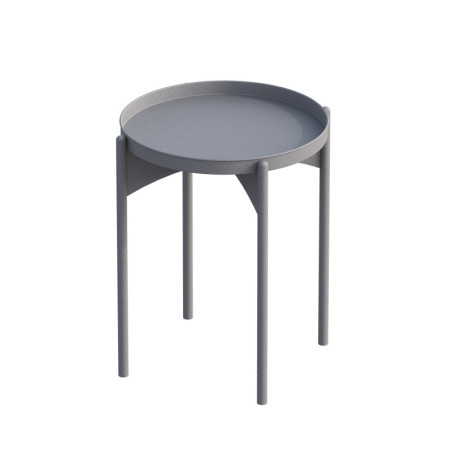 Table basse d'appoint en métal gris 44 x 57 x 44 cm