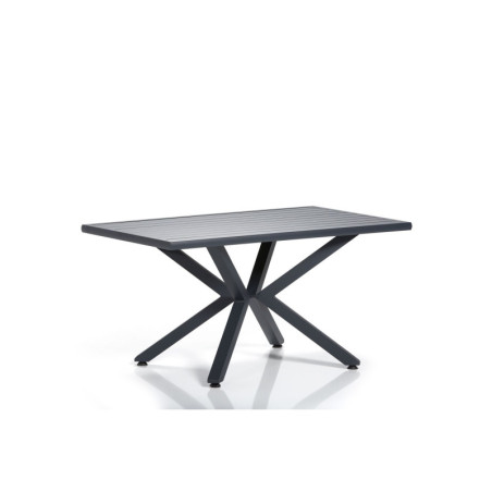 Grande table de jardin en aluminium multicolore 155 x 78 x 95 cm