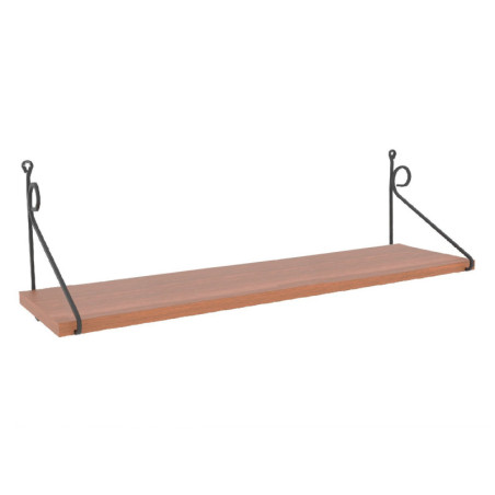 Étagère murale en panneau mélaminé et métal noyer 72 x 27 x 20 cm