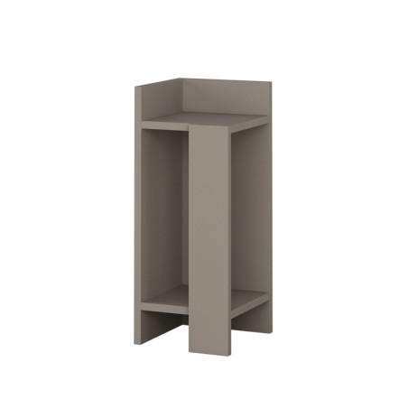 Table de chevet gauche en panneau mélaminé moka clair 25 x 60 x 27 cm