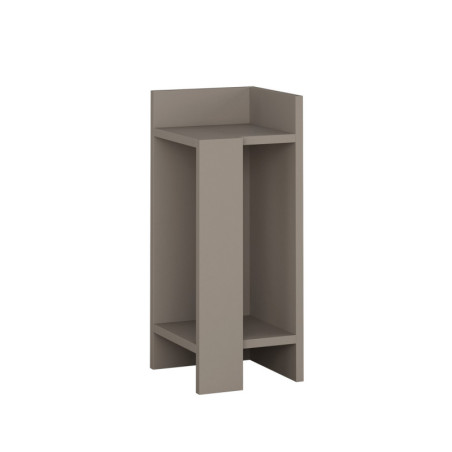 Table de chevet droite en panneau mélaminé moka clair 25 x 60 x 27 cm