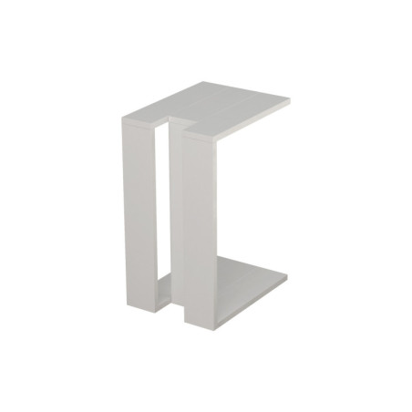 Table d'appoint en panneau mélaminé blanc 30 x 57 x 40 cm