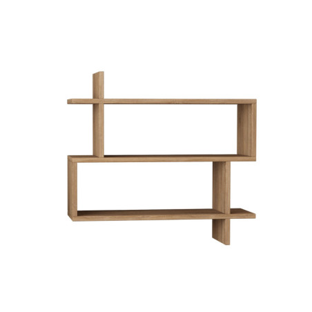 Étagère murale en panneau mélaminé chêne 70 x 65,5 x 22 cm