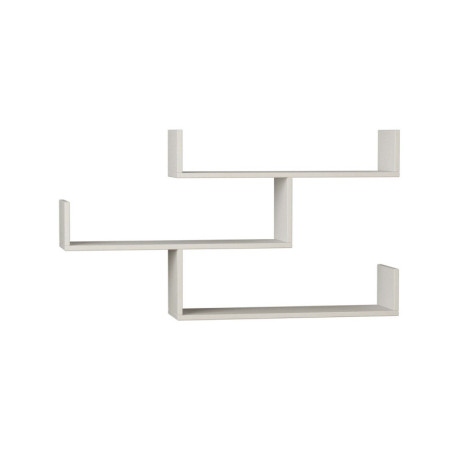 Grande étagère murale en panneau mélaminé blanc 119 x 66,5 x 23 cm