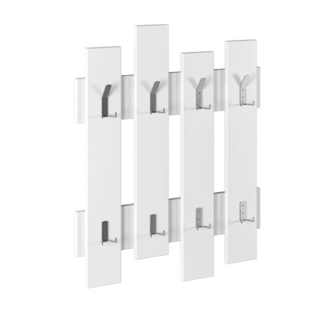 Porte-manteau mural en panneau mélaminé blanc 64 x 79 x 4 cm