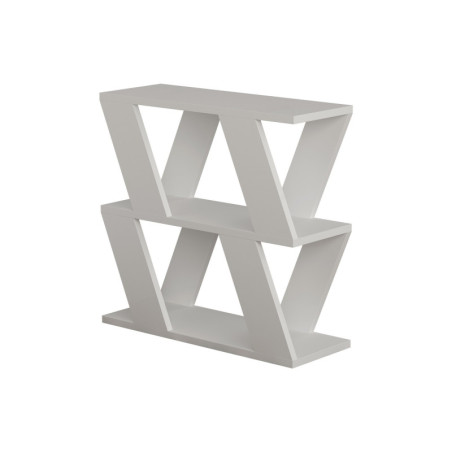 Table d'appoint en panneau mélaminé blanc 60 x 57 x 22 cm avec étagère