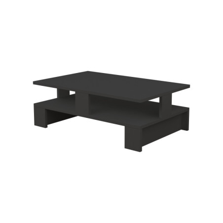 Table basse en panneau mélaminé anthracite 80 x 27,5 x 50 cm