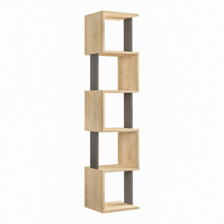 Bibliothèque en panneau mélaminé chêne Sonoma et anthracite 35 x 161 x 30 cm