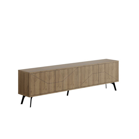 Meuble TV en panneau mélaminé finition Hitit 180 x 50 x 29,6 cm