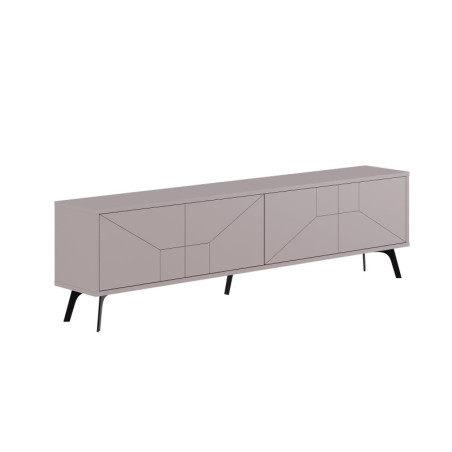 Meuble TV en panneau mélaminé moka clair 180 x 50 x 29,6 cm