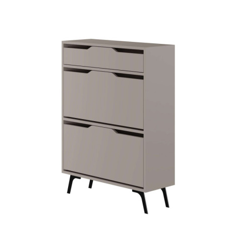Meuble à chaussures en panneau mélaminé moka clair 81,6 x 110 x 29,5 cm