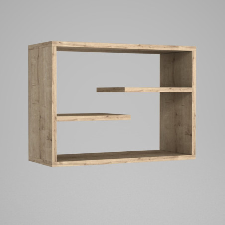 Étagère murale en panneau mélaminé bleu saphir 60 x 44 x 19,5 cm