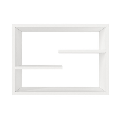 Étagère murale en panneau mélaminé blanc 60 x 44 x 19,5 cm