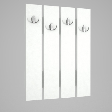 Porte-manteau mural en panneau mélaminé blanc 64,7 x 80 x 3,6 cm