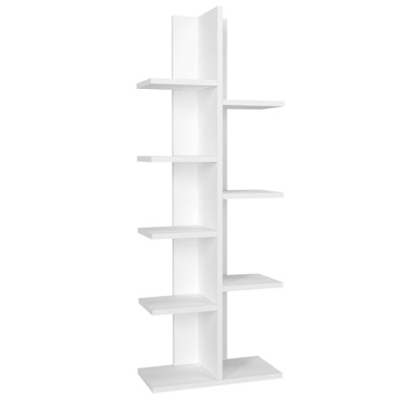 Bibliothèque en panneau mélaminé blanc 45 x 121,8 cm