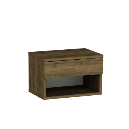 Table de chevet en panneau de particules noyer 44,6 x 29 x 31,6 cm