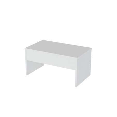 Table basse en panneau mélaminé blanc 90 x 45 x 52 cm