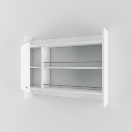 Étagère de cuisine en panneau mélaminé blanc 85 x 65 x 15 cm
