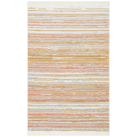 Tapis tissé en coton multicolore 80 x 150 cm - sans poils - lavable en machine