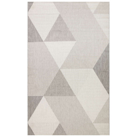 Tapis long en coton gris 80 x 300 cm - tissage plat sans poils - lavable à 30 °C