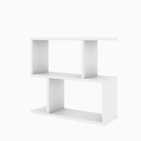 Table d'appoint en panneau de particules mélaminé blanc 60 x 55 x 20 cm
