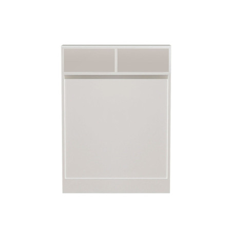 Table pliante en panneaux de particules mélaminés blanc - 70 x 96 x 15 cm - Étagères intégrées - Charge 25 kg
