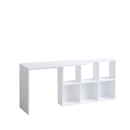 Bureau en bois MDF mélaminé blanc et décor chêne - Dimensions à compléter