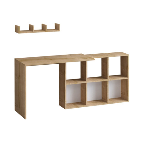 Bureau en bois MDF mélaminé décor chêne - Dimensions à compléter
