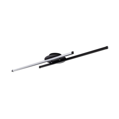Suspension Luminaire en métal noir - 86 x 5 x 17 cm - LED intégrée 16W 3000K - IP20