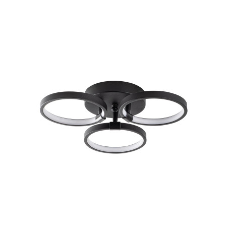 Suspension Luminaire en métal noir - 37 x 9 x 32 cm - LED SMD 18W - IP20