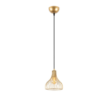 Suspension Luminaire en métal doré - 20 x 20 x H 117 cm réglable - 1 x E27 Max 40W - Moderne